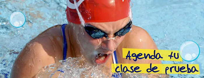 Banner para que se inscriban las personas a clases de natación