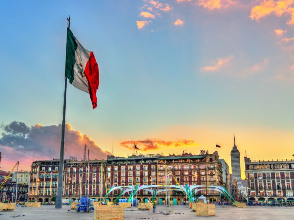 Postal de calor en ciudad de méxico, en el centro