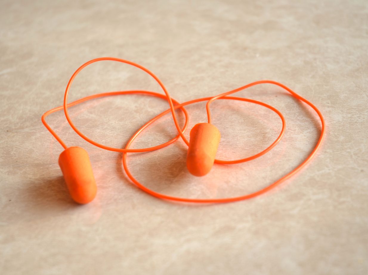 Tapones para nadar de color naranja